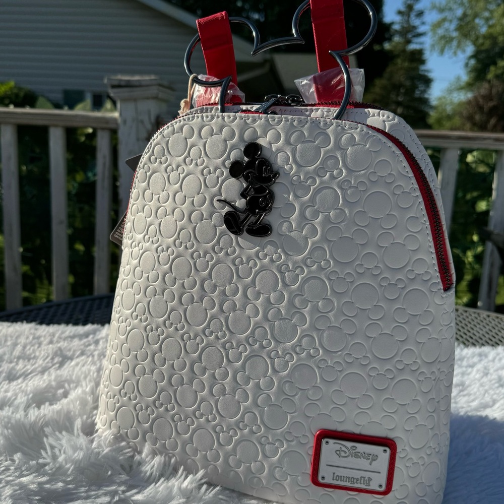 Loungefly White and Red Disney Backpack
